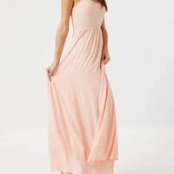 Forever 21 Women's Pink Strappy Maxi Dress Size Large - Picture 1 of 16